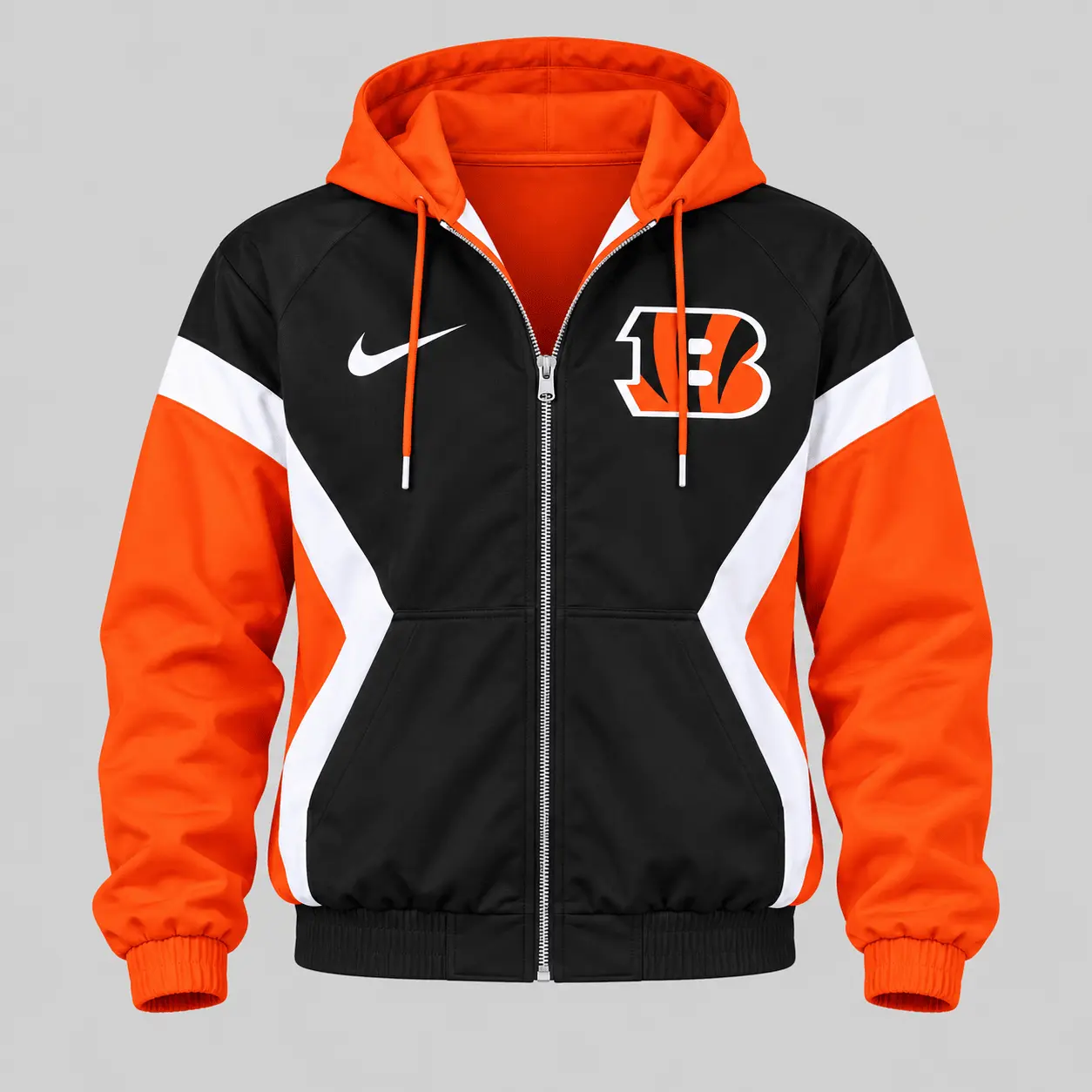 Cincinnati Bengals | NFL Contrast Panel Track Jacket Jogger Set - Image 2
