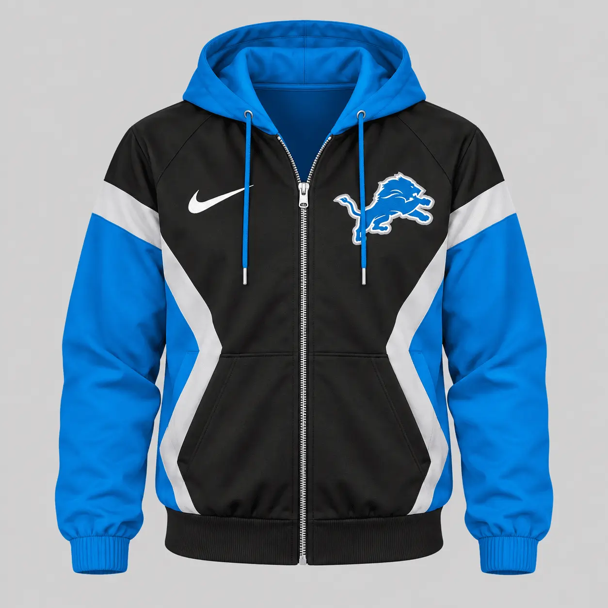 Detroit Lions | NFL Contrast Panel Track Jacket Jogger Set - Image 2