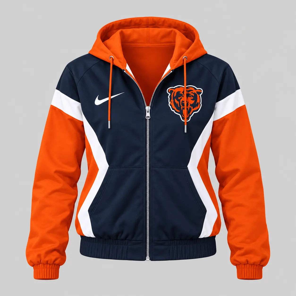 Chicago Bears | NFL Contrast Panel Track Jacket Jogger Set - Image 2