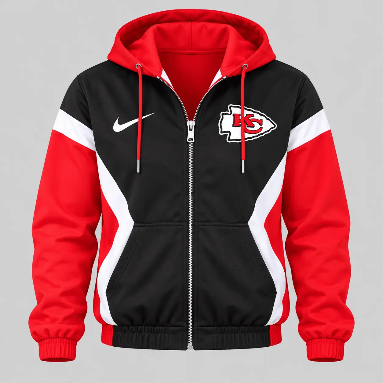 Kansas City Chiefs | NFL Contrast Panel Track Jacket Jogger Set - Image 2