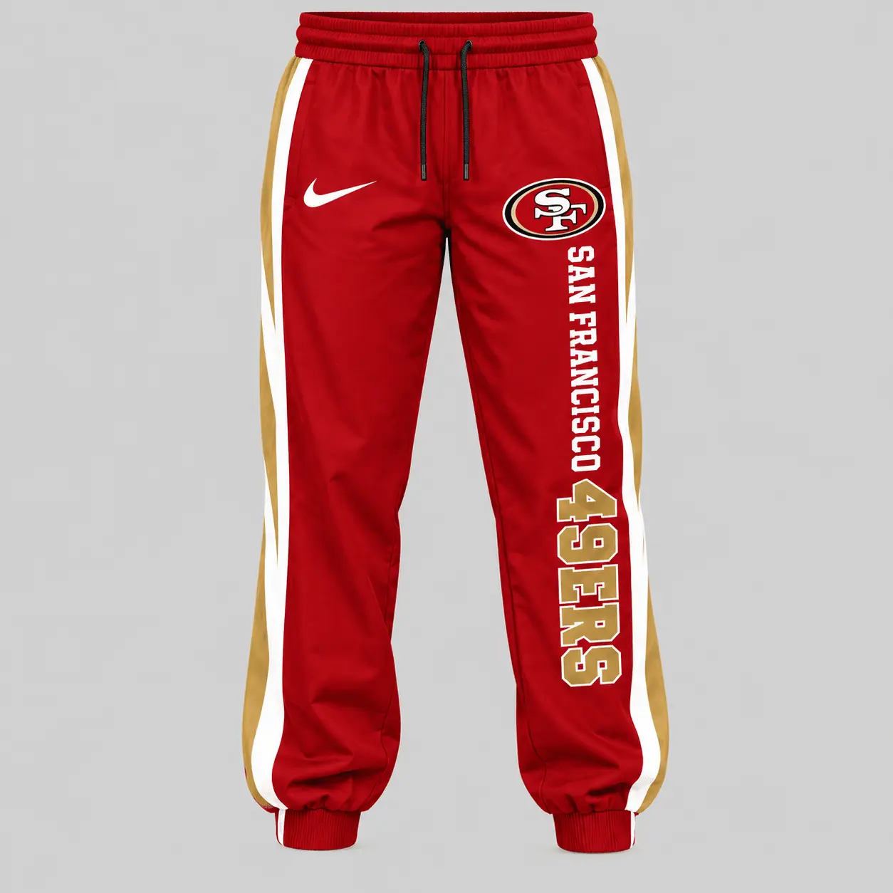 San Francisco 49ers | NFL Stripe Sleeve Hoodie Jogger Set - Image 3