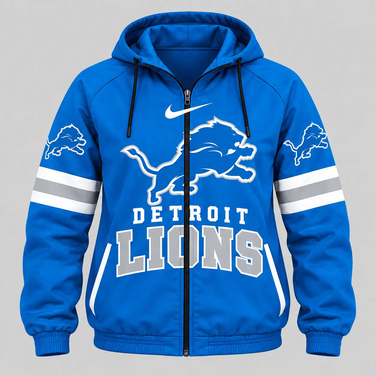 Detroit Lions | NFL Stripe Sleeve Hoodie Jogger Set - Image 2