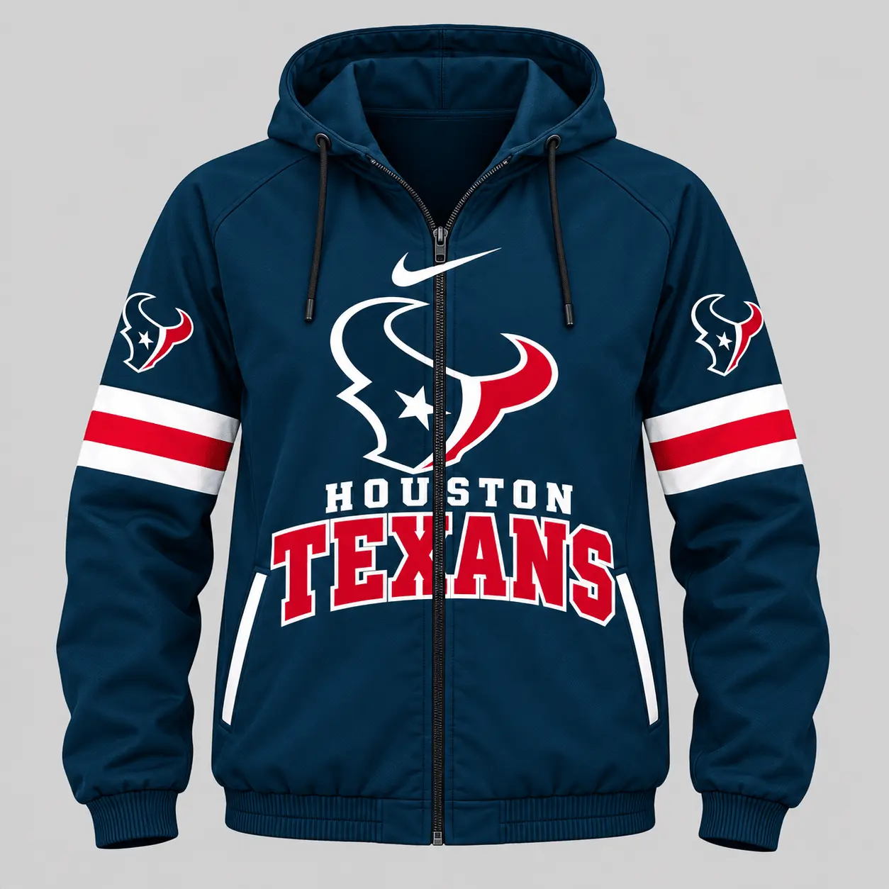 Houston Texans | NFL Stripe Sleeve Hoodie Jogger Set - Image 2