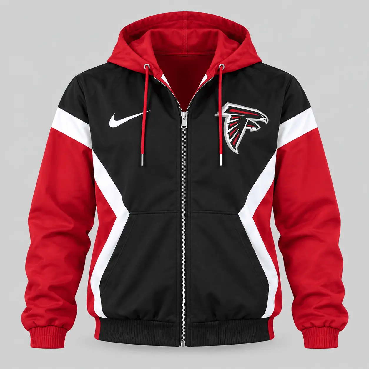 Atlanta Falcons | NFL Contrast Panel Track Jacket Jogger Set - Image 2