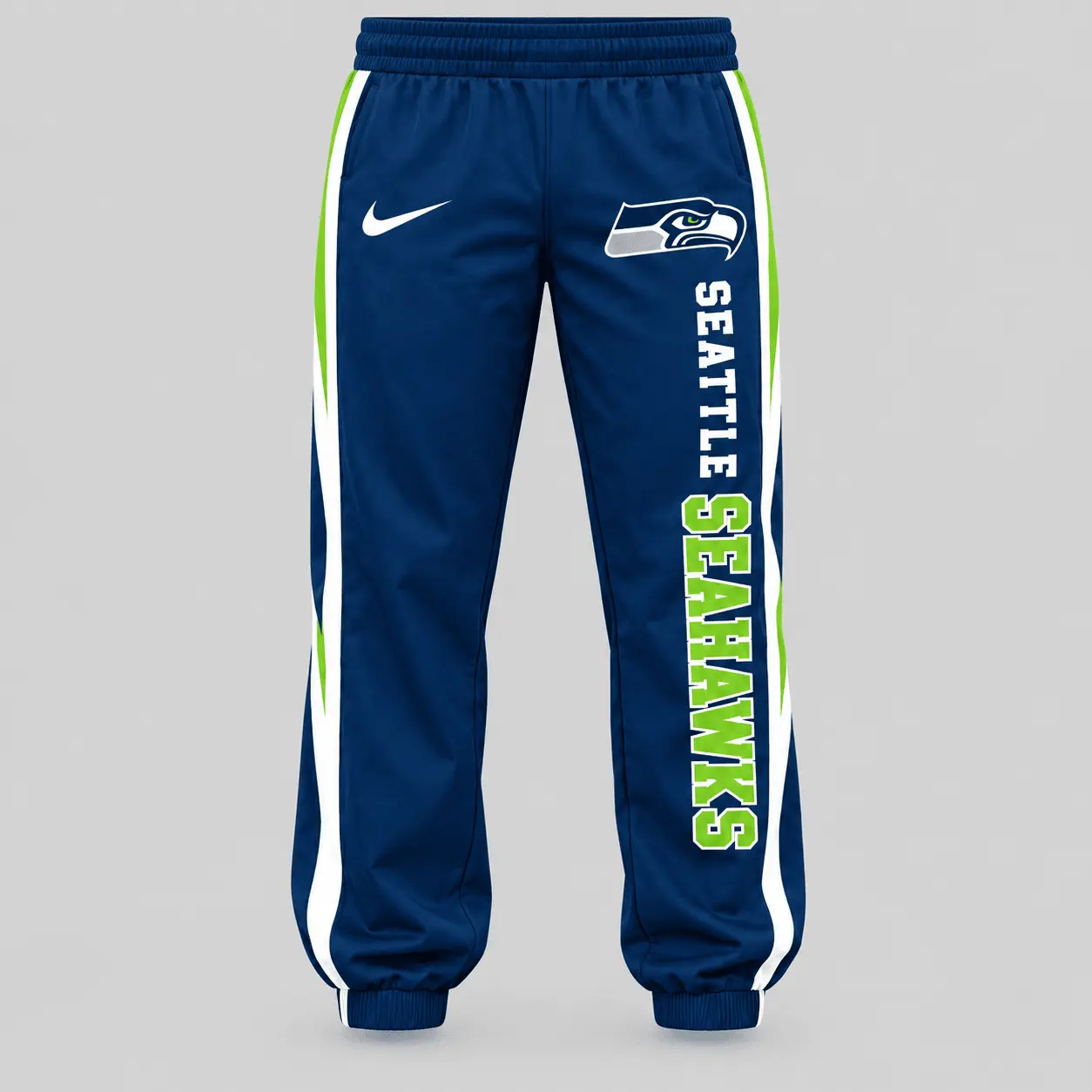 Seattle Seahawks | NFL Stripe Sleeve Hoodie Jogger Set - Image 3