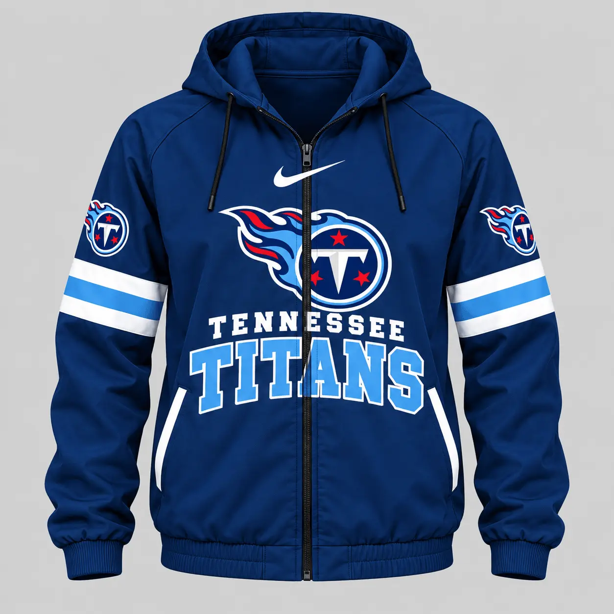 Tennessee Titans | NFL Stripe Sleeve Hoodie Jogger Set - Image 2