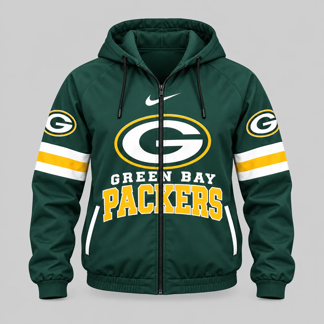 Green Bay Packers | NFL Stripe Sleeve Hoodie Jogger Set - Image 2