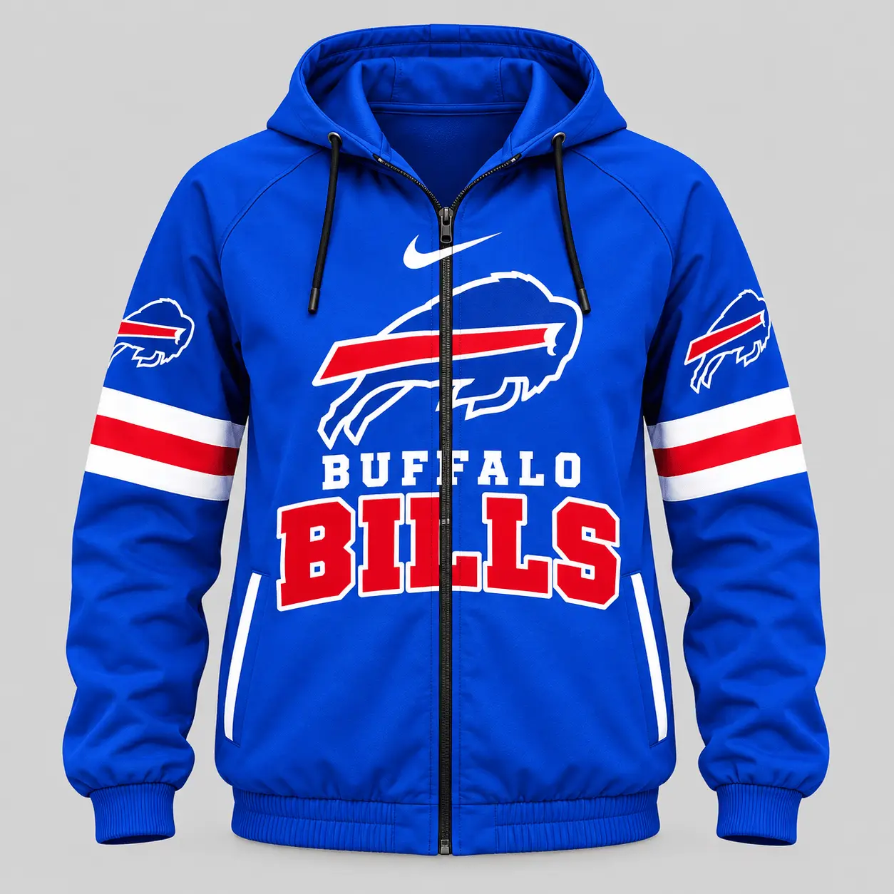 Buffalo Bills | NFL Stripe Sleeve Hoodie Jogger Set - Image 2