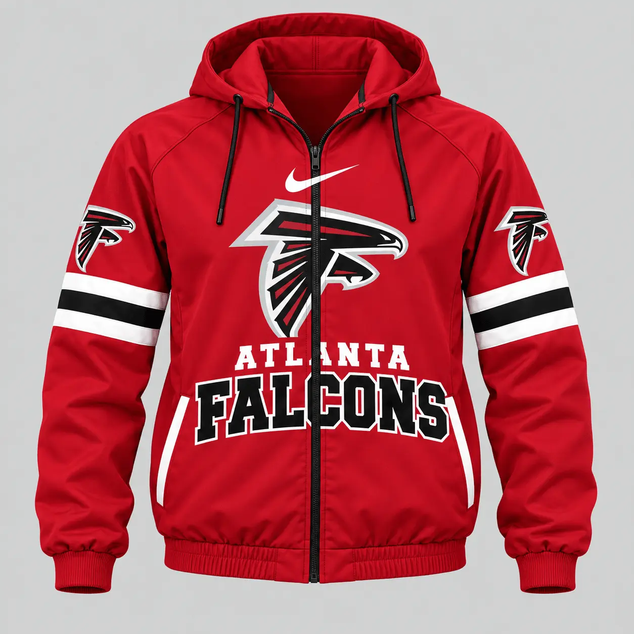 Atlanta Falcons | NFL Stripe Sleeve Hoodie Jogger Set - Image 2