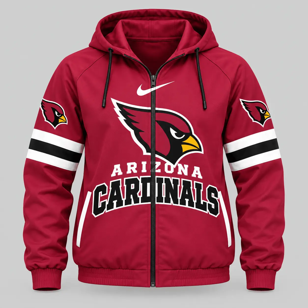 Arizona Cardinals | NFL Stripe Sleeve Hoodie Jogger Set - Image 2