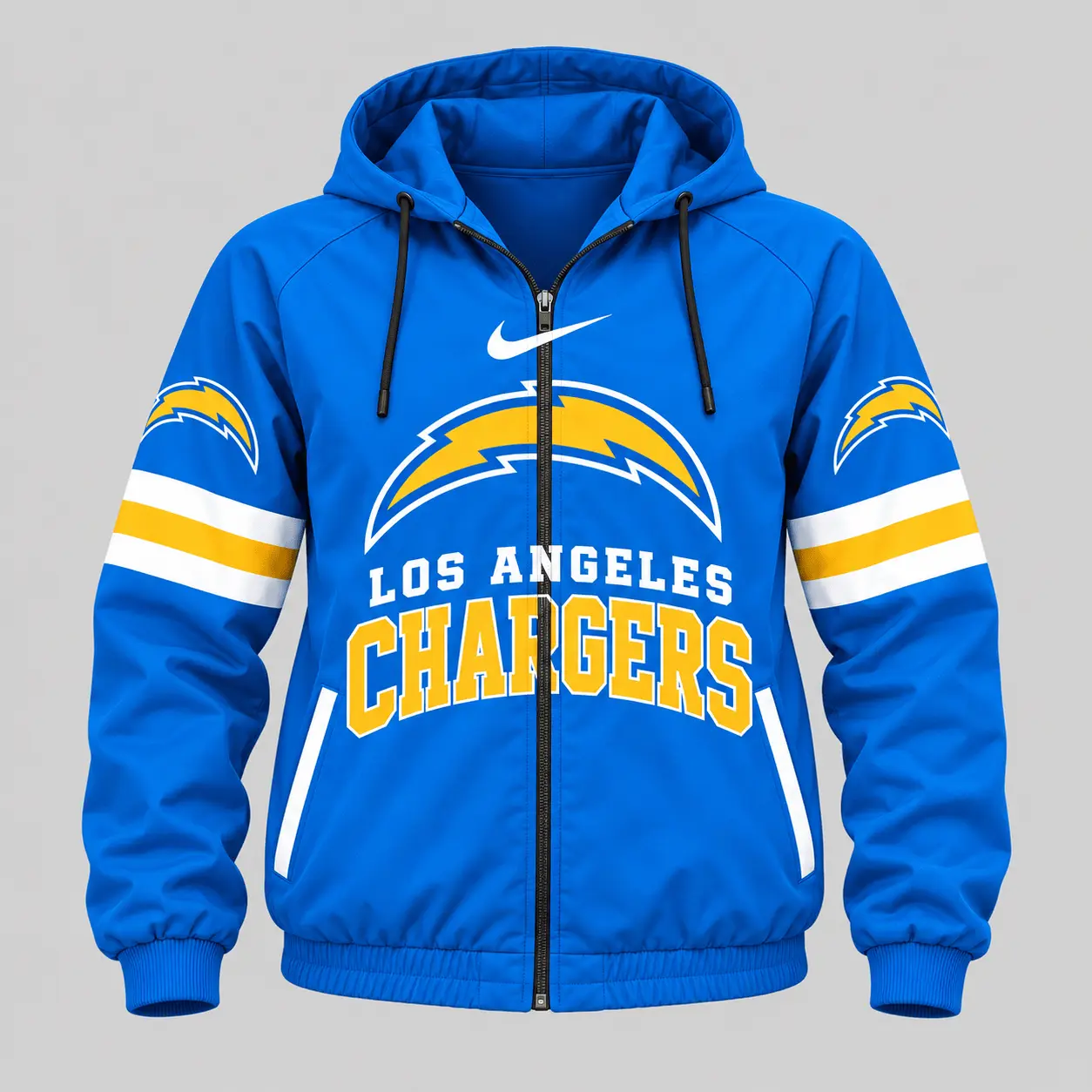 Los Angeles Chargers | NFL Stripe Sleeve Hoodie Jogger Set - Image 2