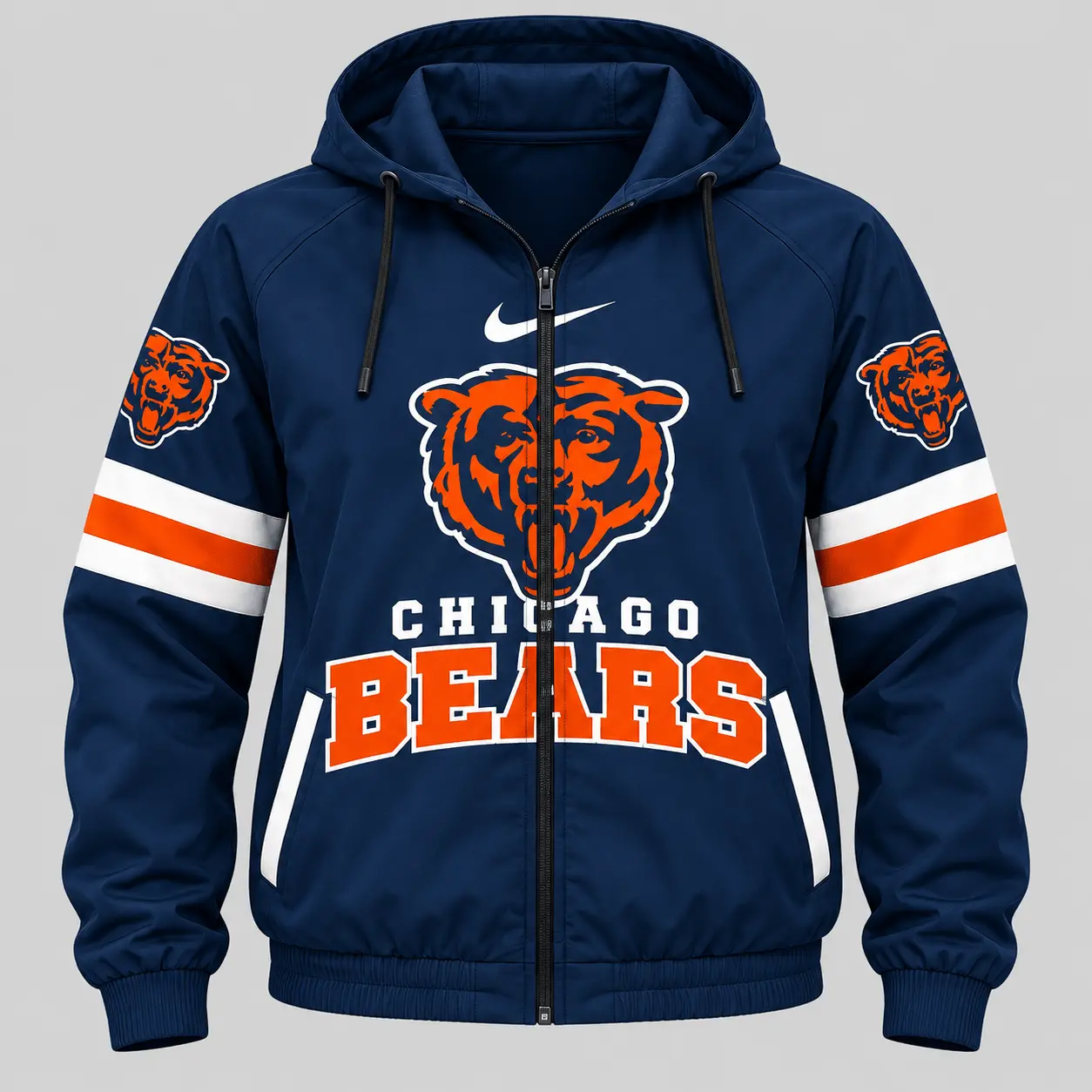 Chicago Bears | NFL Stripe Sleeve Hoodie Jogger Set - Image 2