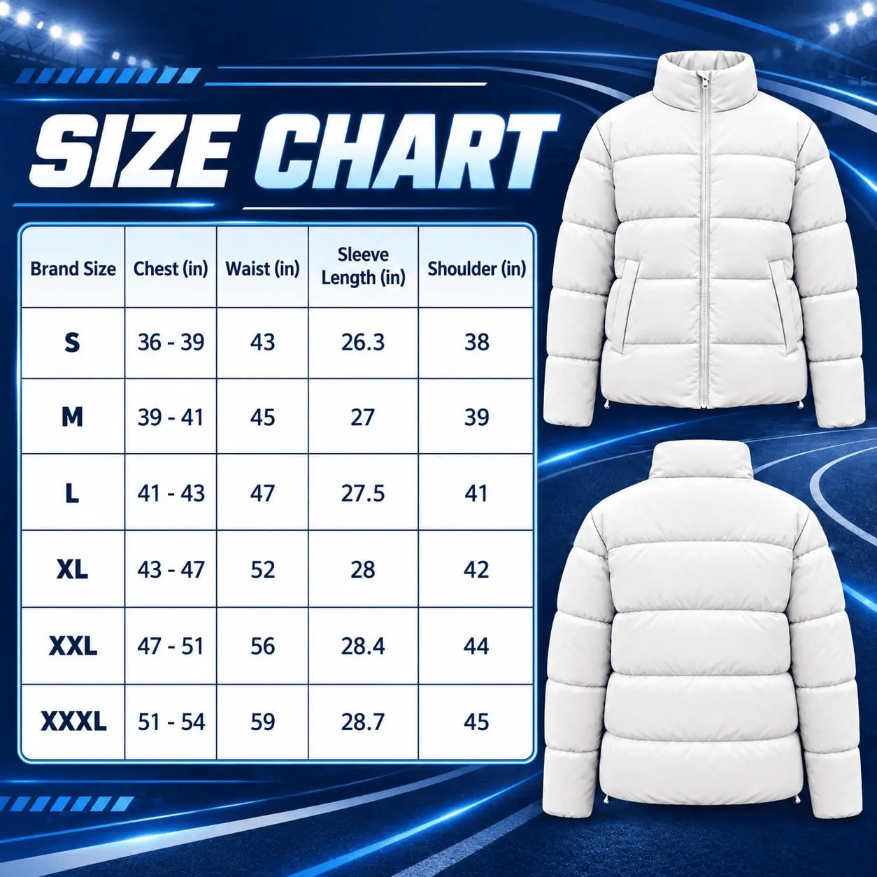 Las Vegas Raiders | NFL Chevron Puffer Jacket - Image 2