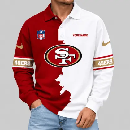 San Francisco 49ers | NFL Split Panel Long Sleeve Polo