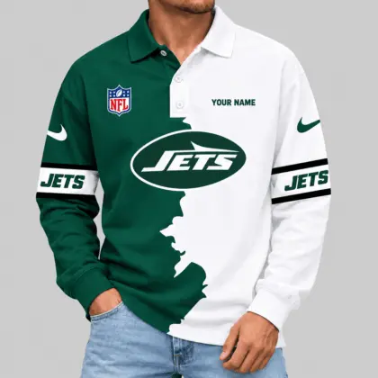 New York Jets | NFL Split Panel Long Sleeve Polo