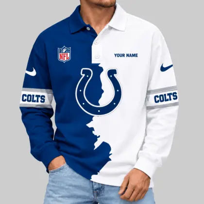 Indianapolis Colts | NFL Split Panel Long Sleeve Polo
