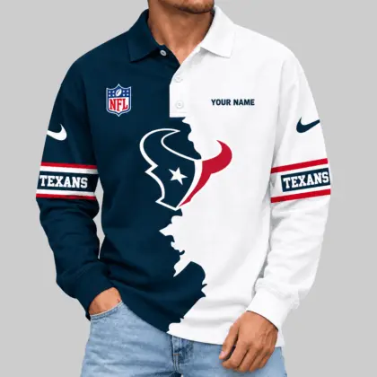 Houston Texans | NFL Split Panel Long Sleeve Polo