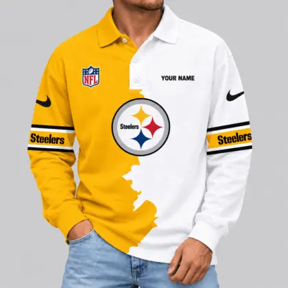 Pittsburgh Steelers | NFL Split Panel Long Sleeve Polo