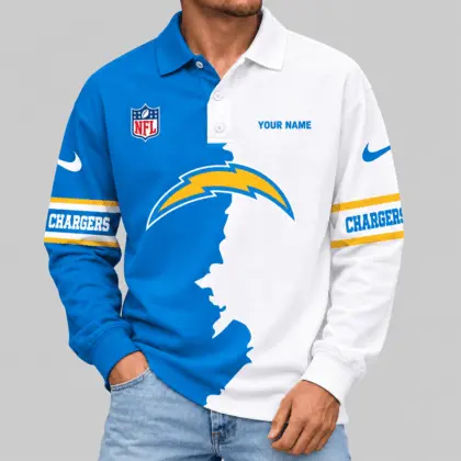 Los Angeles Chargers | NFL Split Panel Long Sleeve Polo