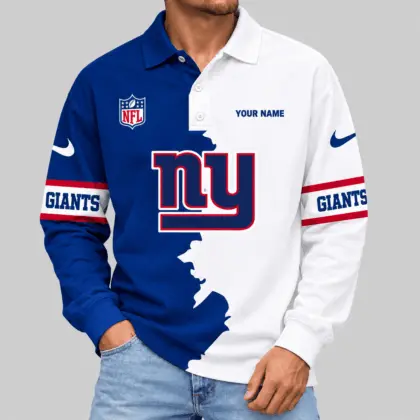 New York Giants | NFL Split Panel Long Sleeve Polo