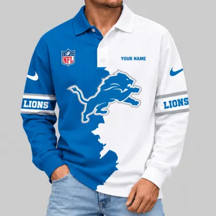 Detroit Lions | NFL Split Panel Long Sleeve Polo