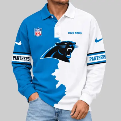 Carolina Panthers | NFL Split Panel Long Sleeve Polo