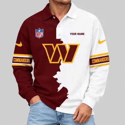 Washington Commanders | NFL Split Panel Long Sleeve Polo