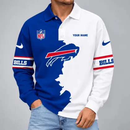 Buffalo Bills | NFL Split Panel Long Sleeve Polo
