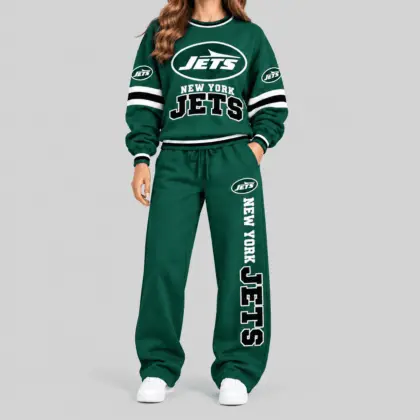 New York Jets | NFL Classic Crewneck Sweatshirt Jogger Set