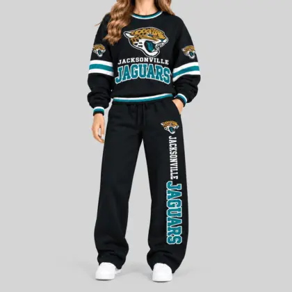Jacksonville Jaguars | NFL Classic Crewneck Sweatshirt Jogger Set