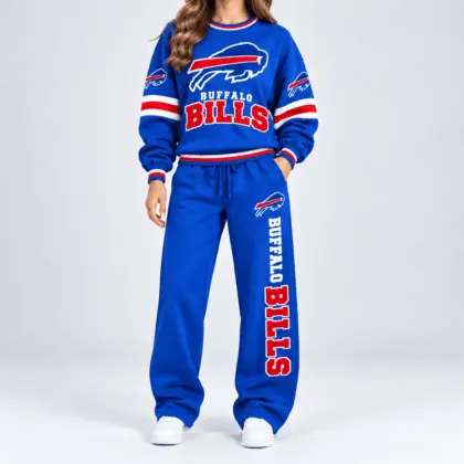 Buffalo Bills | NFL Classic Crewneck Sweatshirt Jogger Set