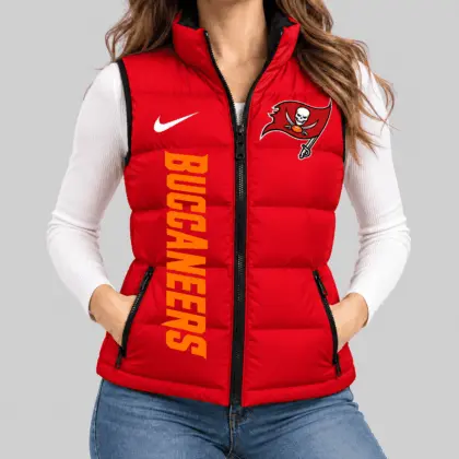 Tampa Bay Buccaneers | NFL Bold Wordmark Puffer Vest