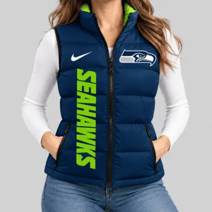 Seattle Seahawks | NFL Bold Wordmark Puffer Vest