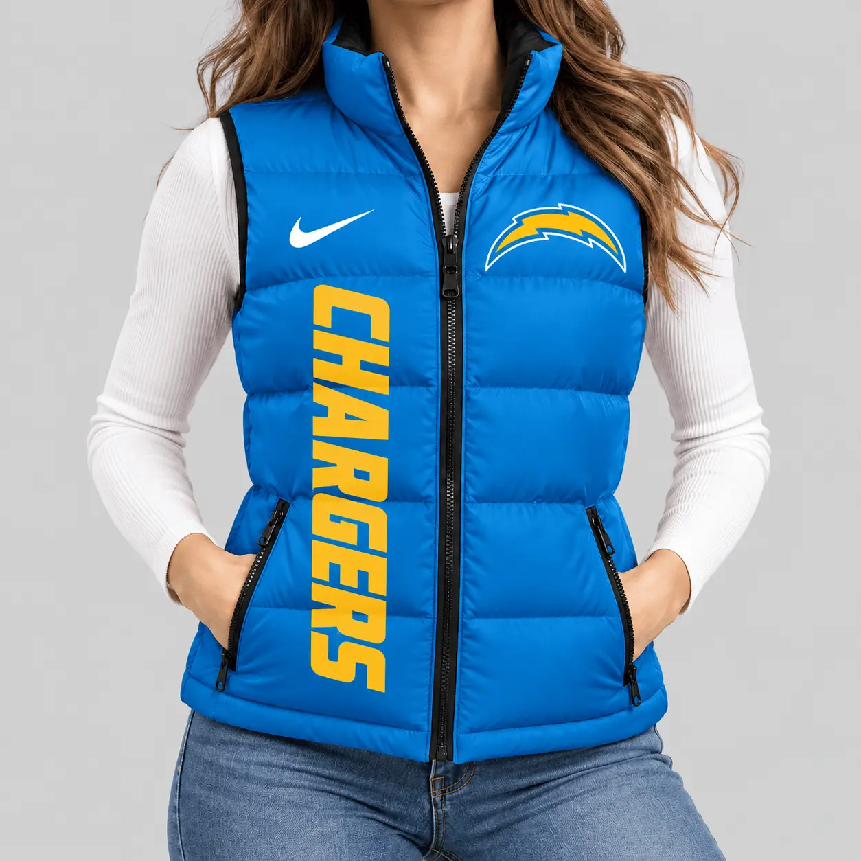 Los Angeles Chargers | NFL Bold Wordmark Puffer Vest