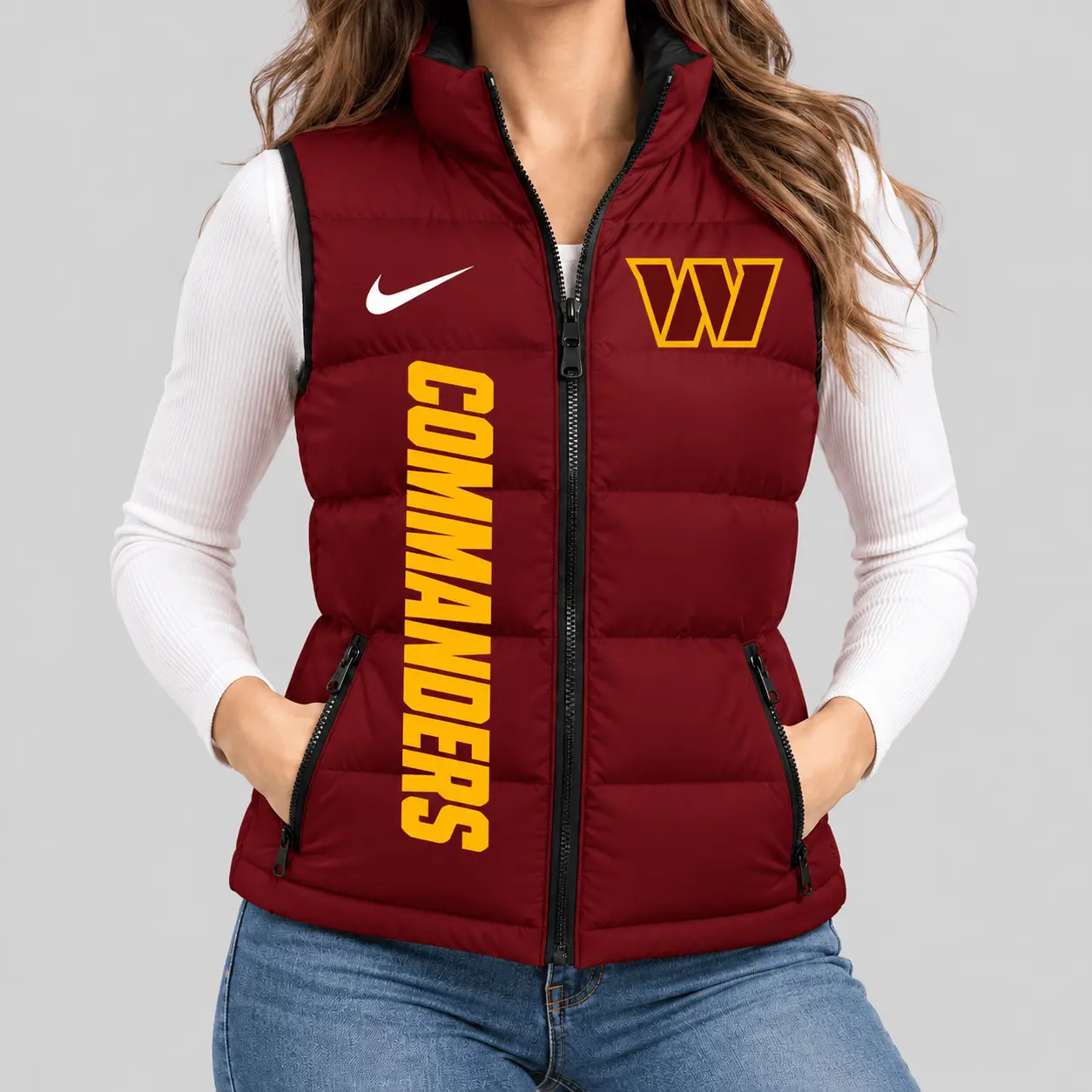 Washington Commanders | NFL Bold Wordmark Puffer Vest
