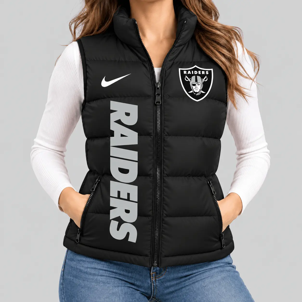 Las Vegas Raiders | NFL Bold Wordmark Puffer Vest