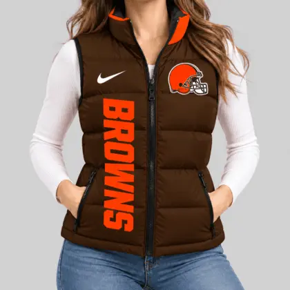 Cleveland Browns | NFL Bold Wordmark Puffer Vest
