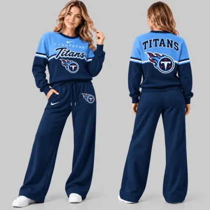 Tennessee Titans | NFL Script Crewneck Sweatshirt Wide Leg Set