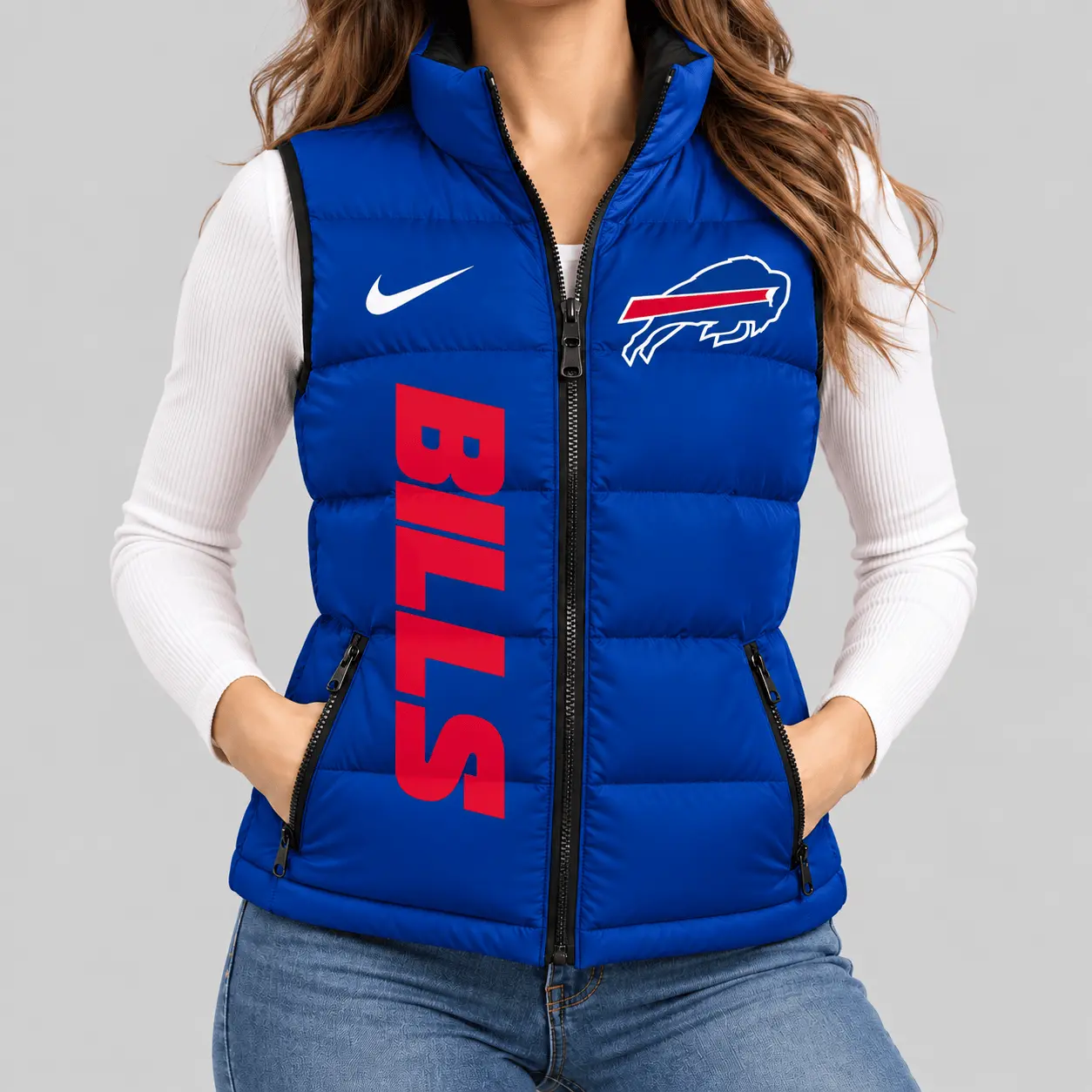 Buffalo Bills | NFL Bold Wordmark Puffer Vest