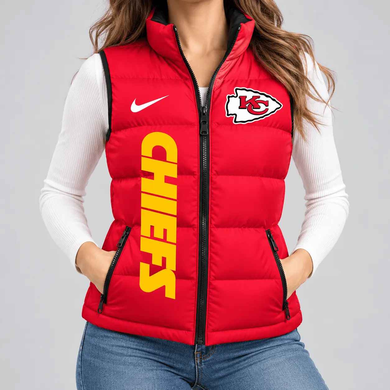 Kansas City Chiefs | NFL Bold Wordmark Puffer Vest
