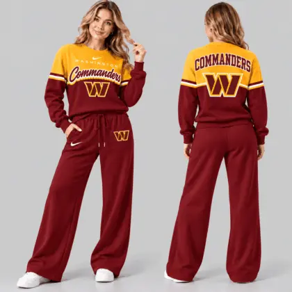 Washington Commanders | NFL Script Crewneck Sweatshirt Wide Leg Set