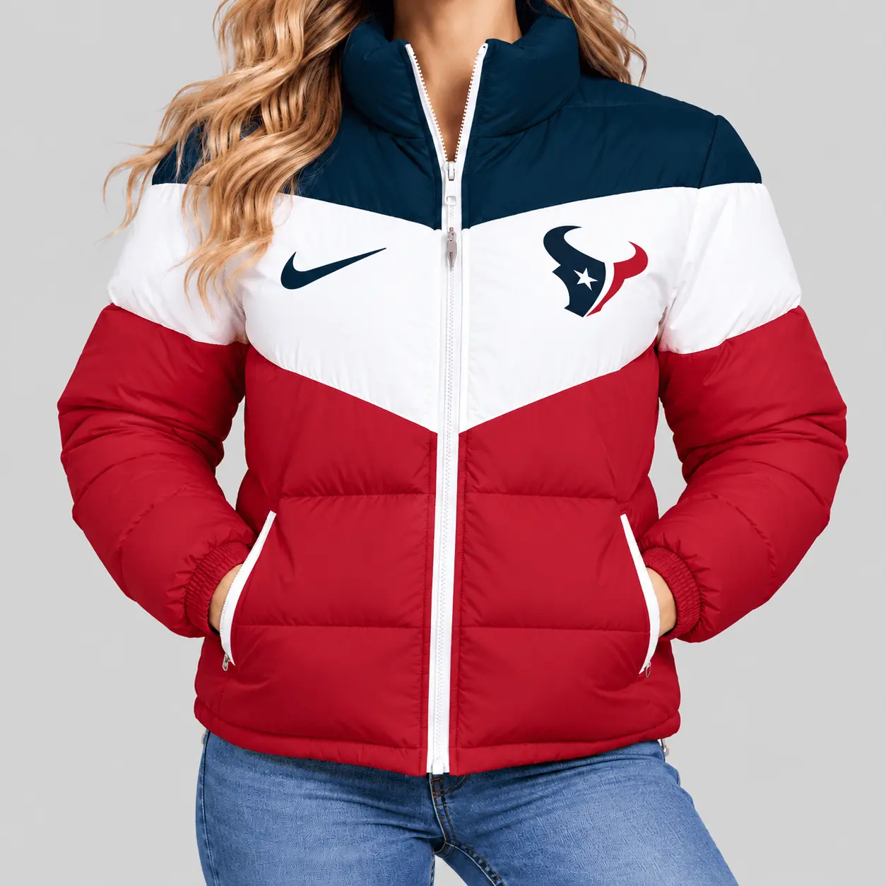 Houston Texans | NFL Chevron Puffer Jacket