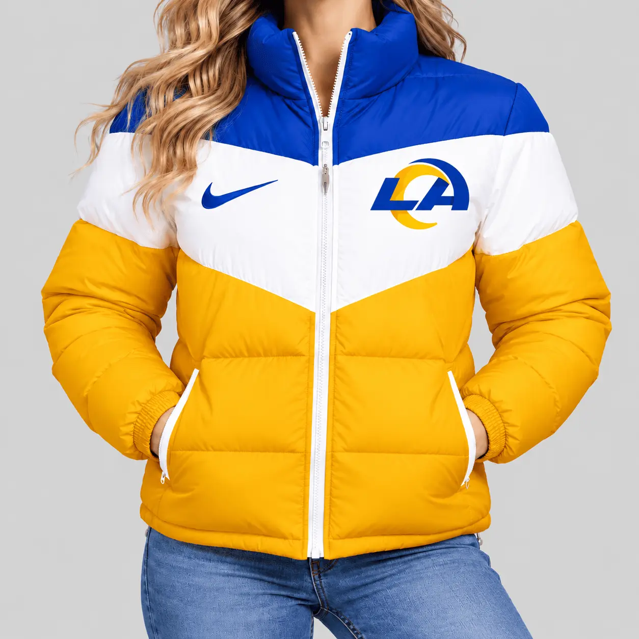 Los Angeles Rams | NFL Chevron Puffer Jacket