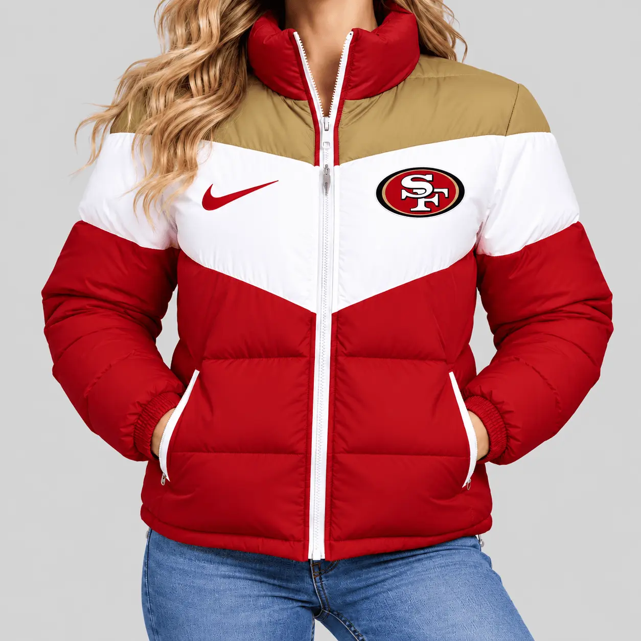 San Francisco 49ers | NFL Chevron Puffer Jacket