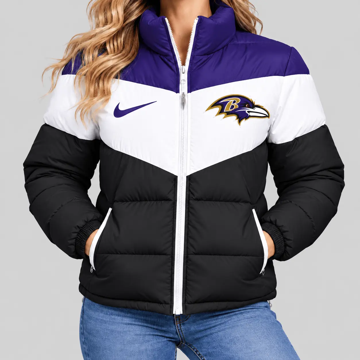 Baltimore Ravens | NFL Chevron Puffer Jacket
