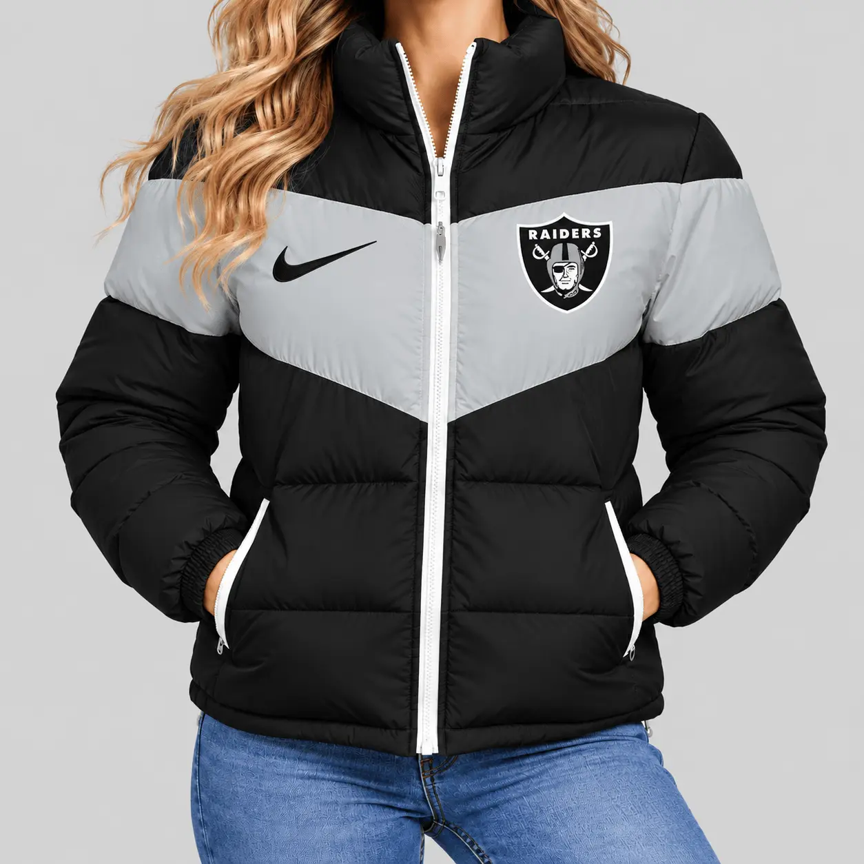 Las Vegas Raiders | NFL Chevron Puffer Jacket