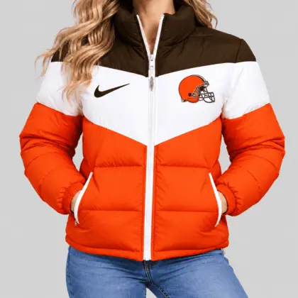 Cleveland Browns | NFL Chevron Puffer Jacket