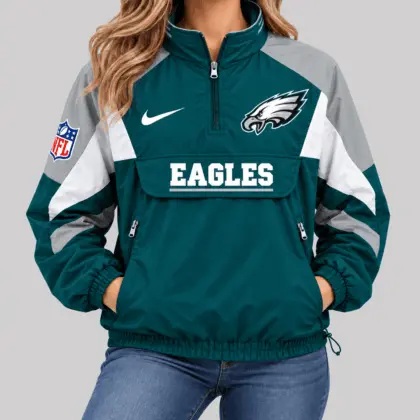 Philadelphia Eagles | NFL Half Zip Pullover Anorak Jacket