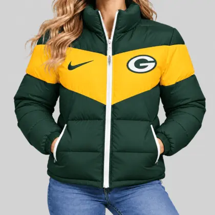 Green Bay Packers | NFL Chevron Puffer Jacket