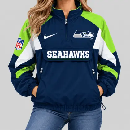 Seattle Seahawks | NFL Half Zip Pullover Anorak Jacket